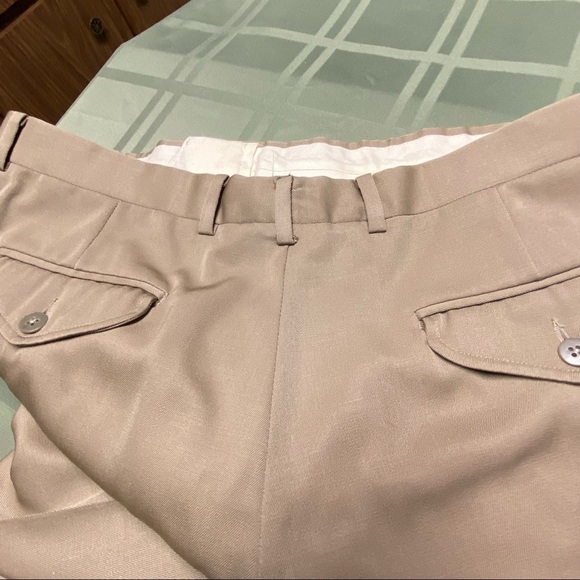 𝅺PANT #11. Ll bean tan dress pant. Great color and richly made of Worsted wool. - Picture 6 of 7